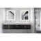Castello Usa Amazon 84-inch Black Vanity Set with White Top and Gold Handles CB-MC-84BLK-GLD-2056-WH - alternate 8